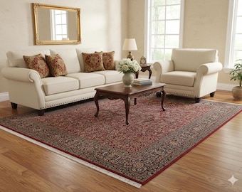 Vintage Turkish Wool Rug (8.20 ft x 10.17 ft): Handmade Persian Design