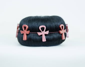 Final Sale ! Ankh hair bun wrap, Loc wrap unisex.