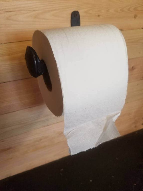 The Heritage Forge Horseshoe Railroad-Spike Toilet Paper Holder
