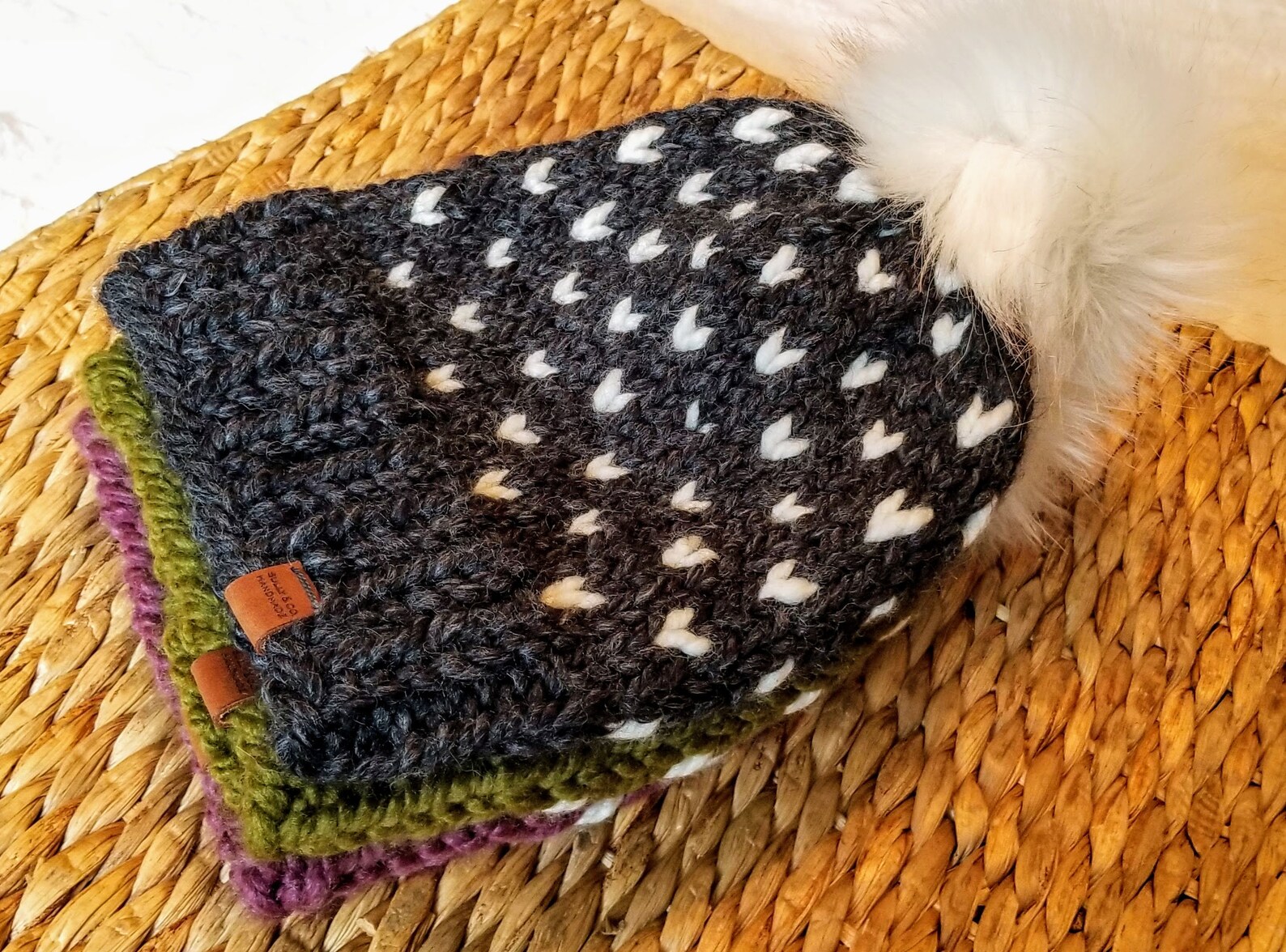 Lavender Fair Isle Pom Hat main image 0