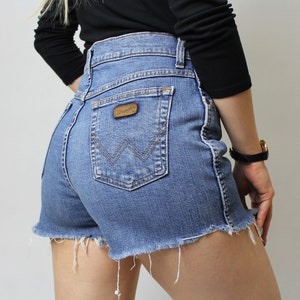 WRANGLER ジーンズショートパンツ、ヴィンテージストレッチデニムショートパンツ