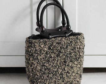 Borsa all'uncinetto, borsetta vintage in filato