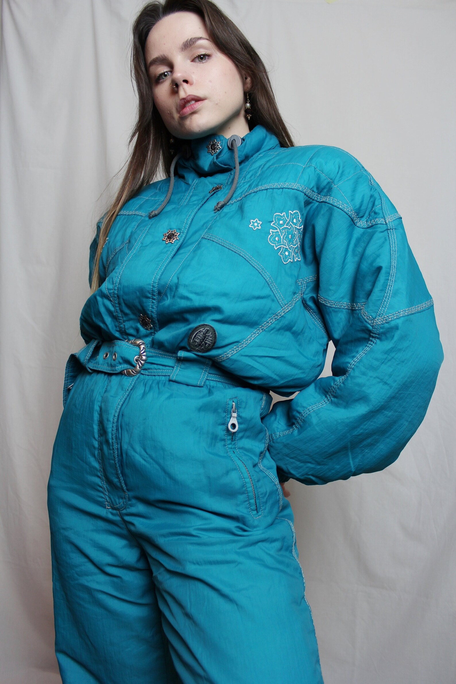 Women's Winter Ski Suit HIBERNIA Vintage Turquoise Ski Etsy