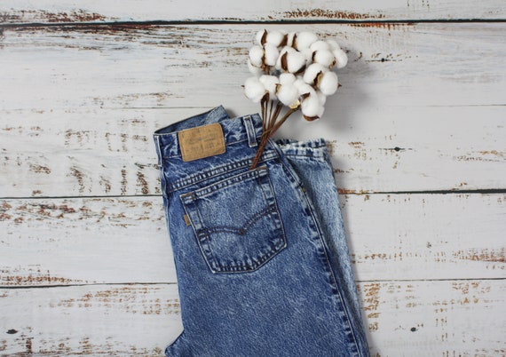 Levi's 573 acid wash jeans, Vintage ultra high ri… - image 9