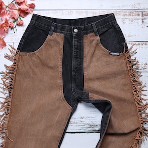 パンツ Andequal wide fringe denim pants BROWN Pleated Wide Leg Pants-Brown Boucle | Women's Pants - Erma Jean