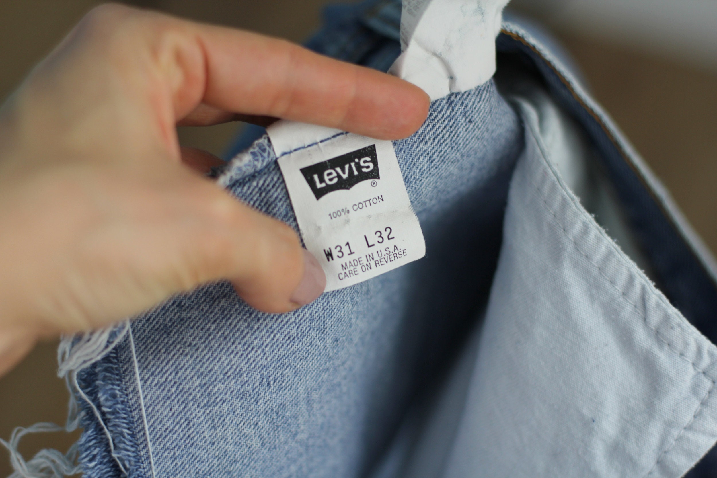 LEVI'S 901 shorts size 28 USA denim 90s mid blue jean | Etsy