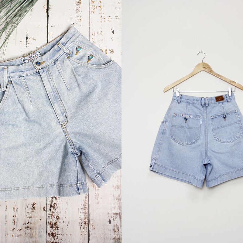 Blue Shorts Layered Jeans