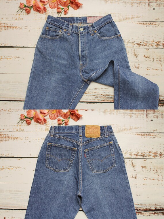70s/80s Levi's 26501 Jeans W27 USA, Vintage Blue Levis 501