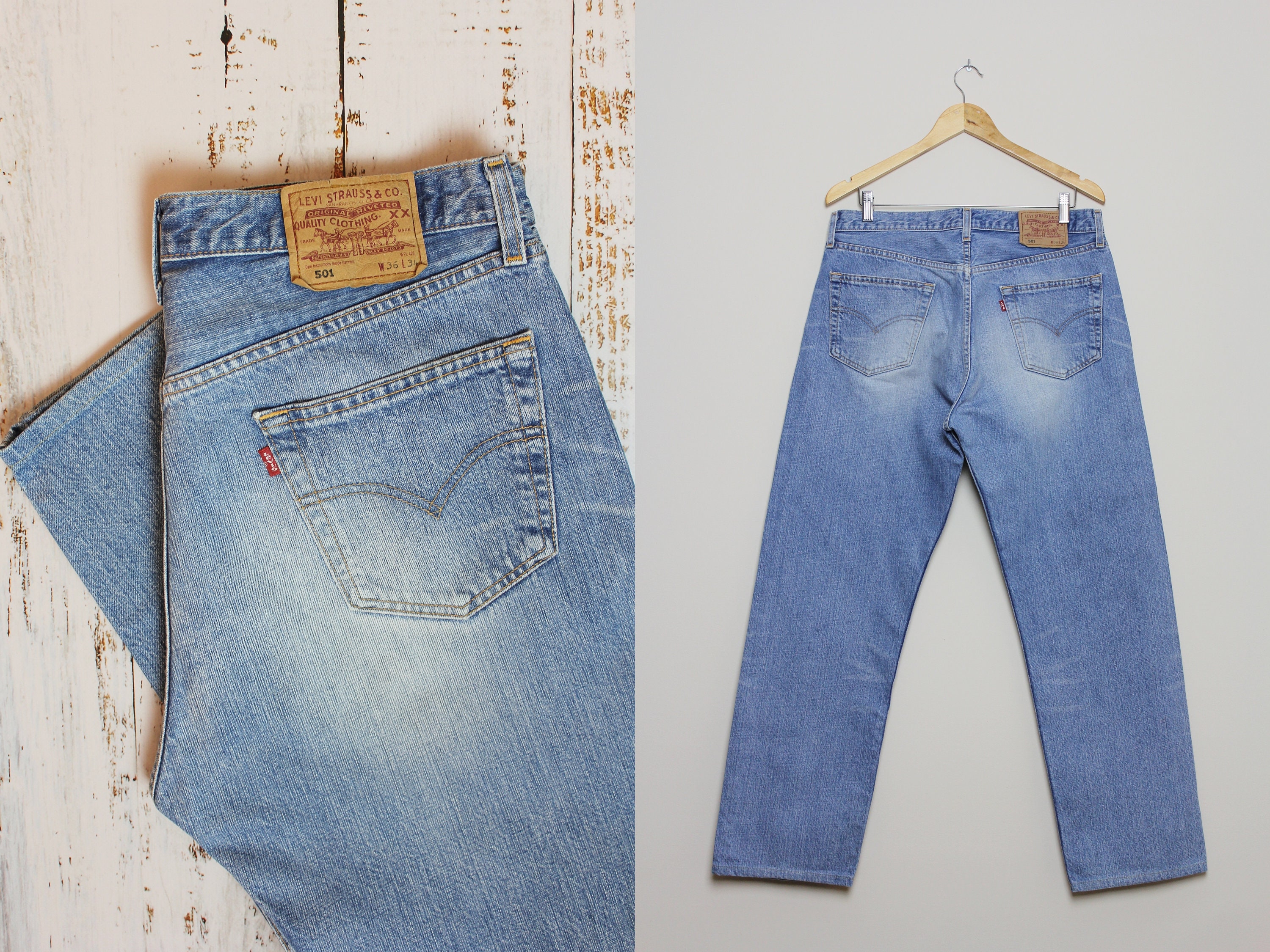 Levi's 501 Jeans Size 35-36 Vintage Pants in - Etsy