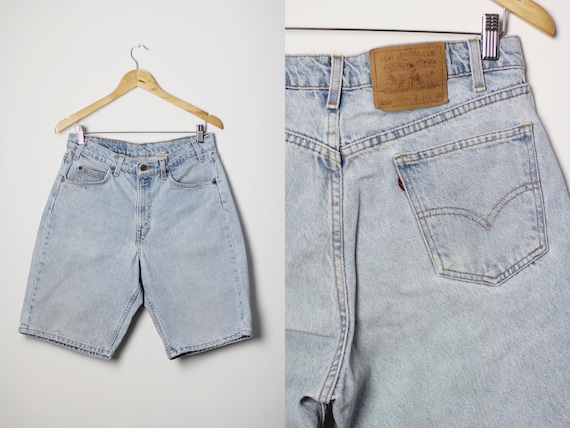 LEVI'S 550 shorts, Light blue denim bermuda shorts