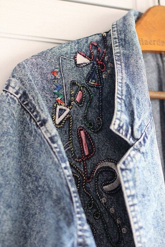 Embroidered Denim Jacket Form 80s 