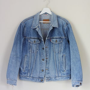 LEVI&#39;S denim jacket 70506, 1980s Blue trucker jacket Red tab