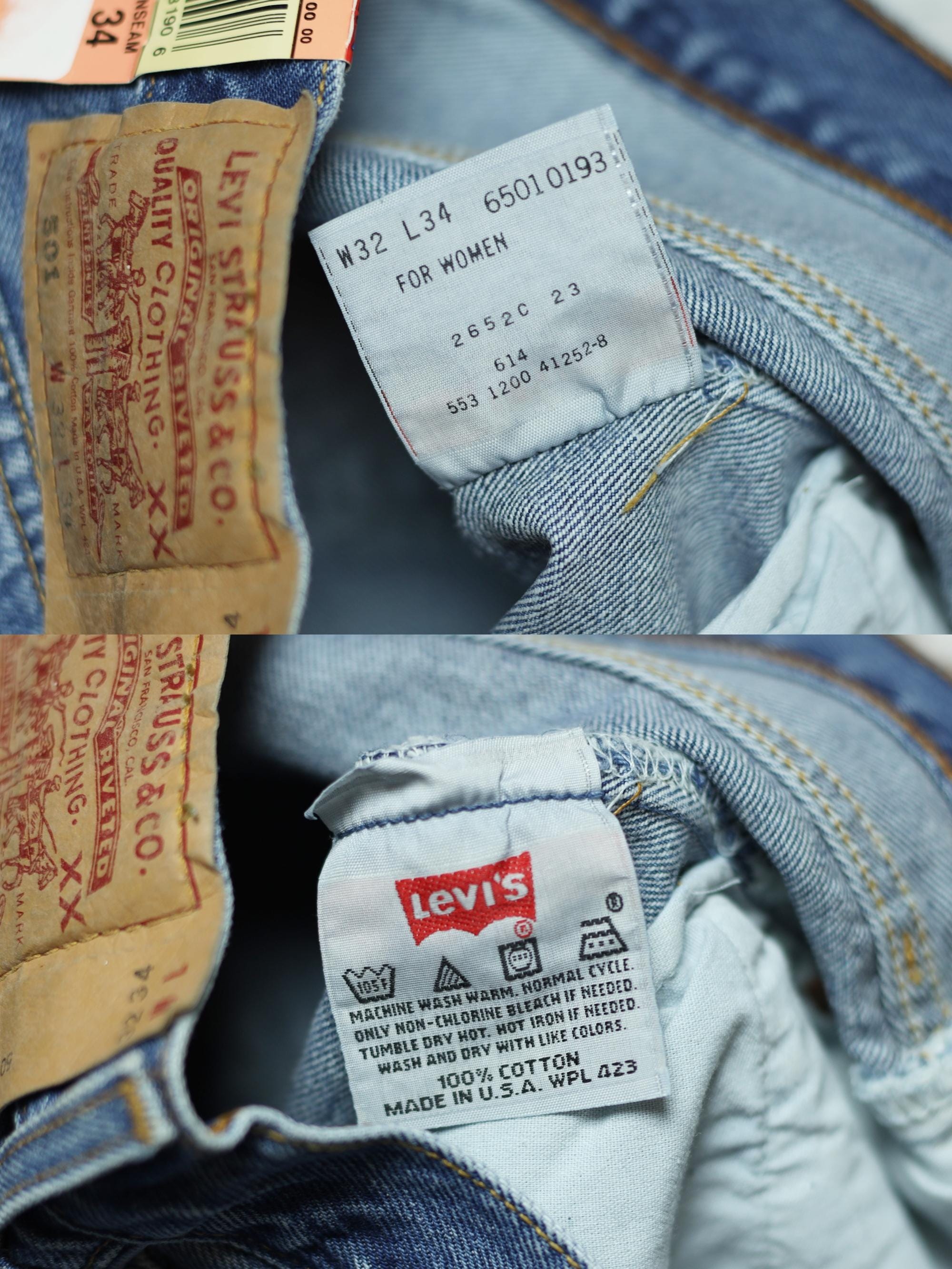 Deadstock Levi's 501 Jeans: Women's W31 L34, Made in USA, 2000 - Etsy