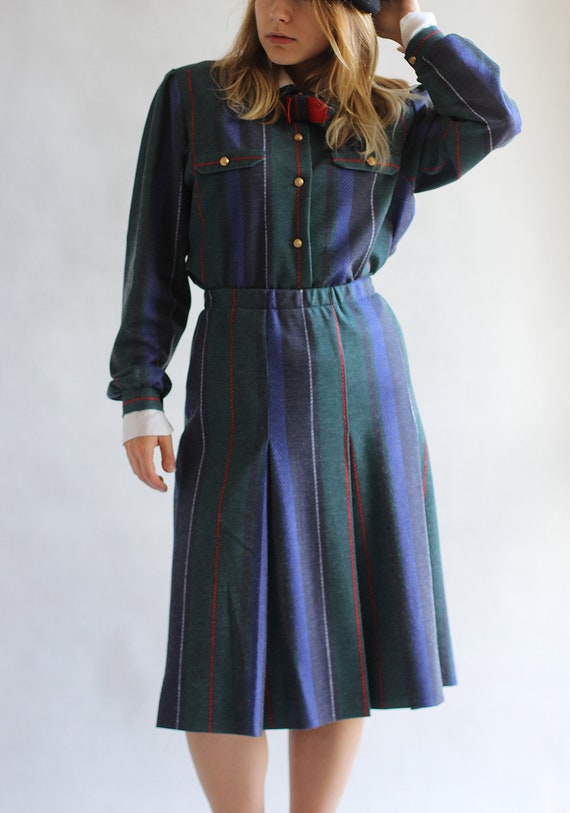 French suit jacket and midi skirt, Tulip skirt sui