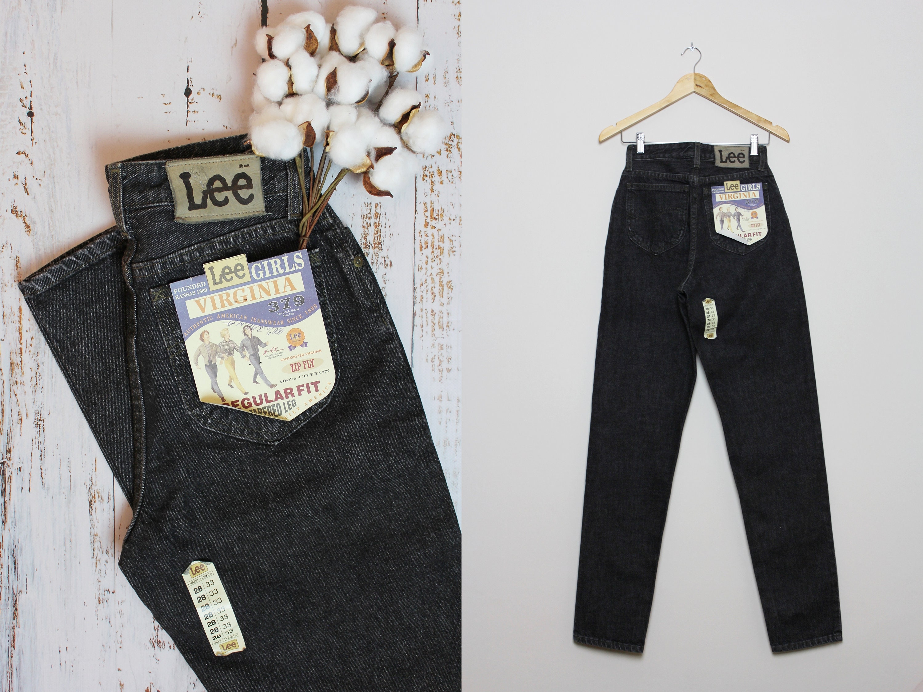 Black Lee Jeans - Etsy Israel