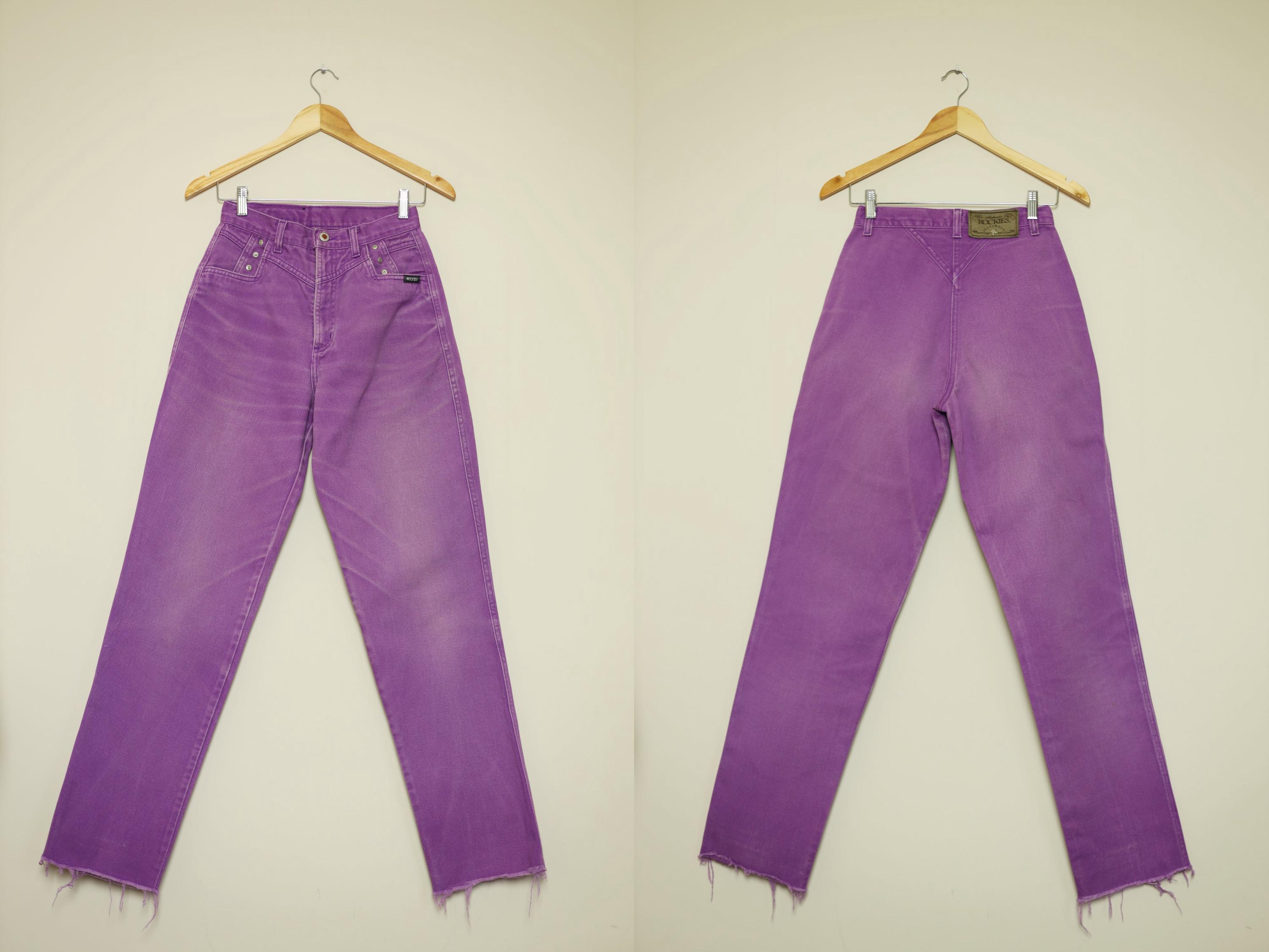 ROCKY MOUNTAIN jeans W26 L32, Western-style purple violet bareback 