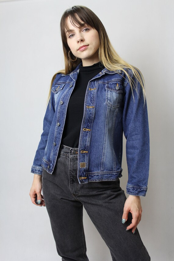 Veste en jean année 90 new arrivals