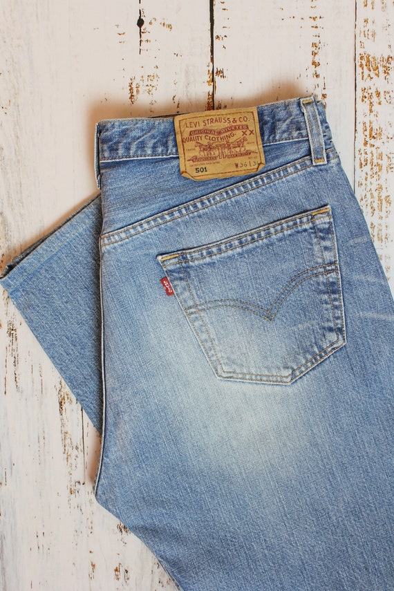 Prematuur tafel Vorm van het schip Levi's 501 jeans maat 35-36 Vintage Levi's broek in - Etsy Nederland