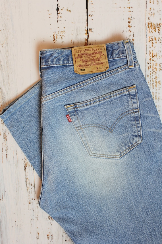 Prematuur tafel Vorm van het schip Levi's 501 jeans maat 35-36 Vintage Levi's broek in - Etsy Nederland