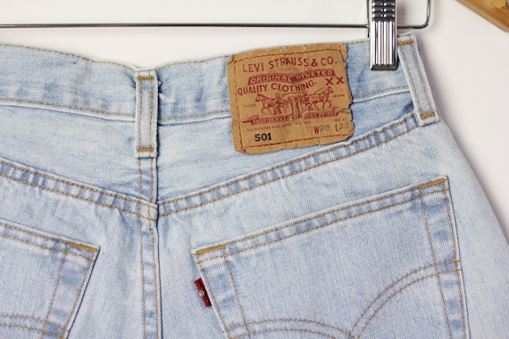 LEVI'S 501 shorts talla 26 cortes de jean azul claro W26 - España