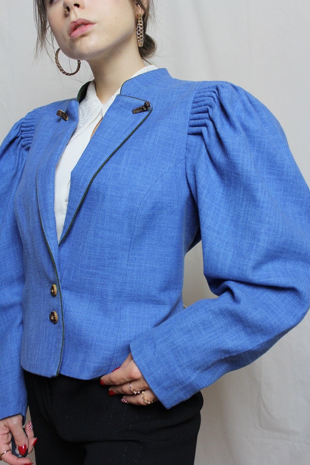 trachten-jacket-with-lantern-sleeve-vintage-austrian-folk-etsy