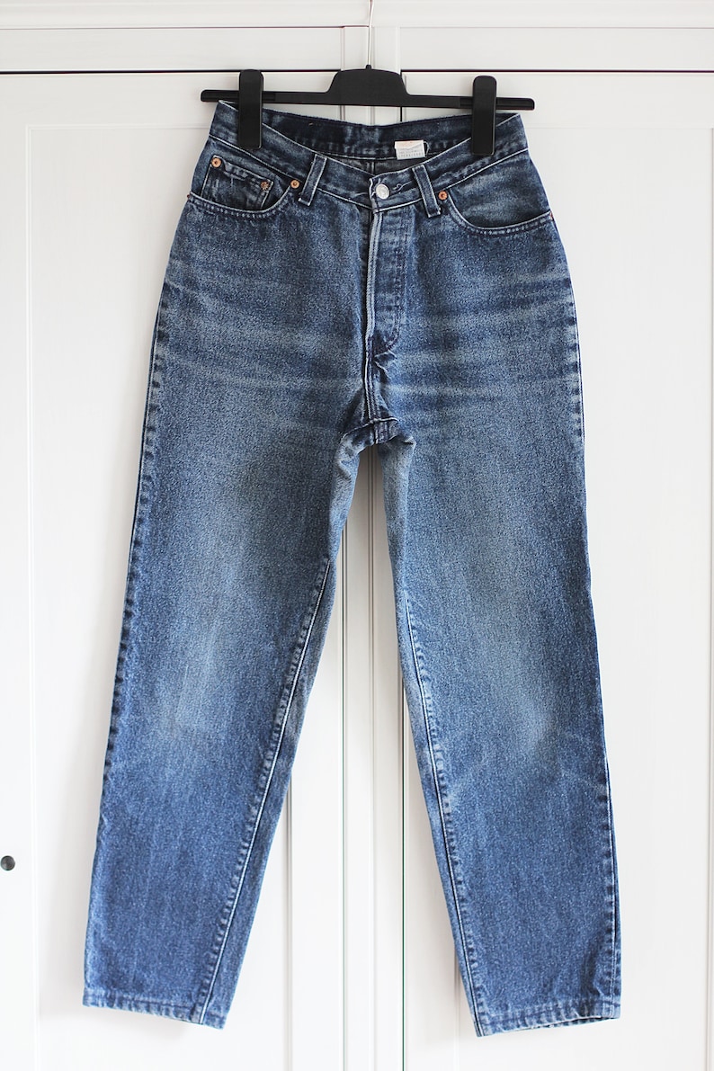 Vintage dark wash denim made in USA W27-28 90s Levi/'s 17501 jeans 501