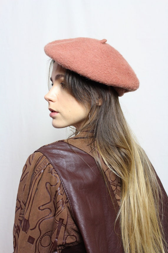 Boina de lana sombrero color marrón óxido - Etsy España