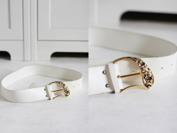 80s white belt Clearance