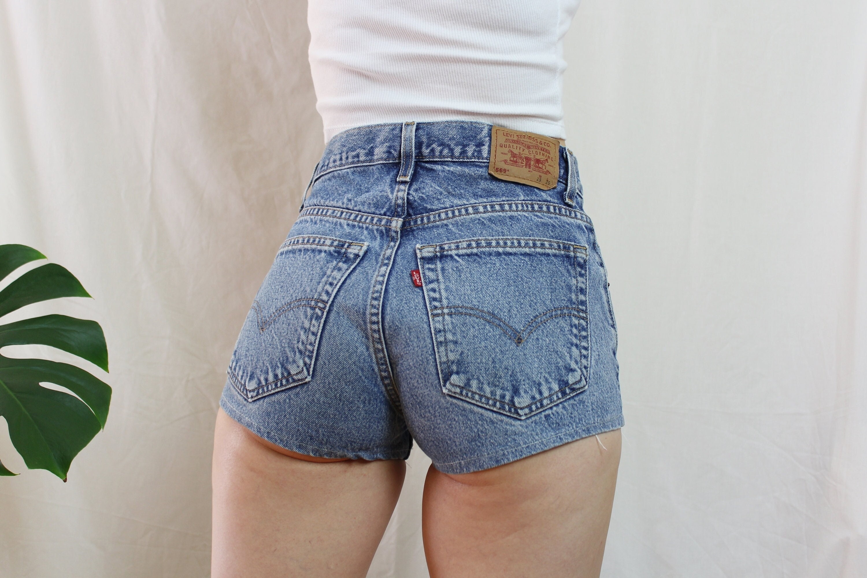 LEVI'S 569 Blue Denim Shorts Vintage Jean Cutoffs Size - Etsy Hong Kong
