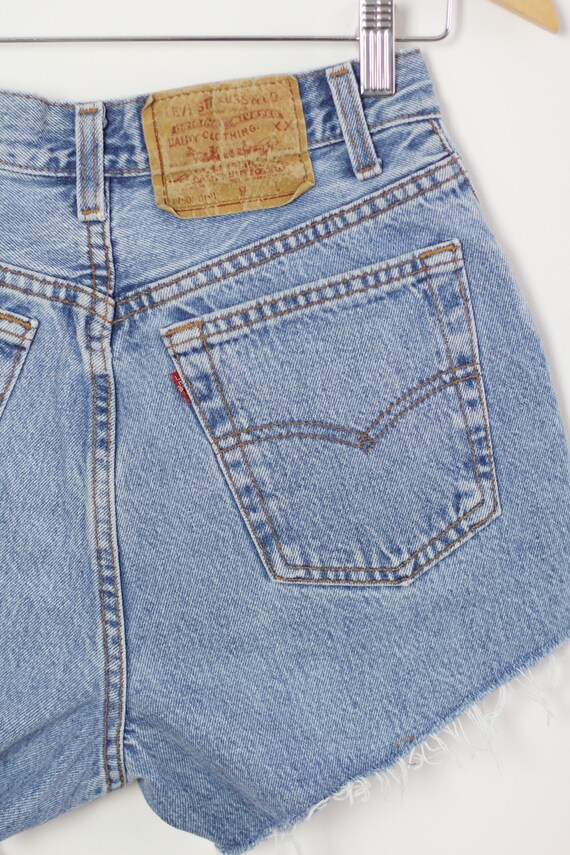 LEVI'S 17501 size 27 shorts, 80s Rare ultra high rise… Gem