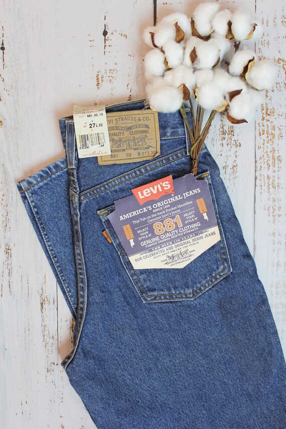 canto niña tipo Levi's 881 jeans talla 24-25 DEADSTOCK Vintage mid blue - Etsy España