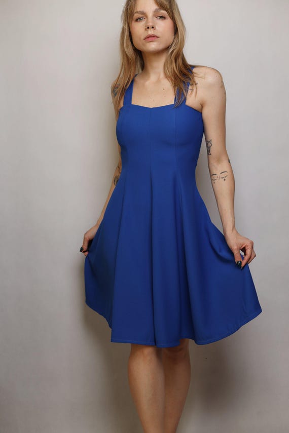 sleeveless dress with flared skirt Women's Hello Gorgeous Orange Cotton Belted Sleeveless Midi Dress | Size: L
