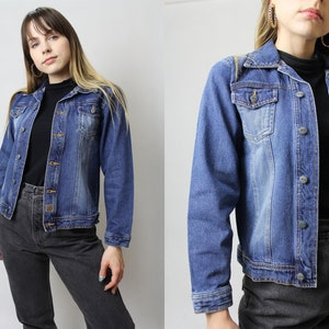 90s Vintage denim jacket * Retro 1990 women jean jacket * size XS