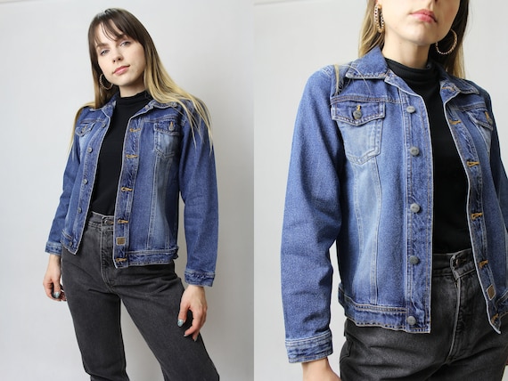 Giacca in denim vintage anni '90 Giacca jeans donna -  Italia