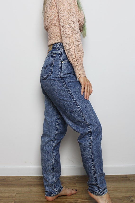 Levi's 573 acid wash jeans, Vintage ultra high ri… - image 3