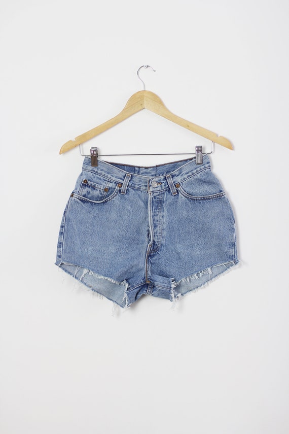 LEVI'S 17501 size 27 shorts, 80s Rare ultra high rise… Gem