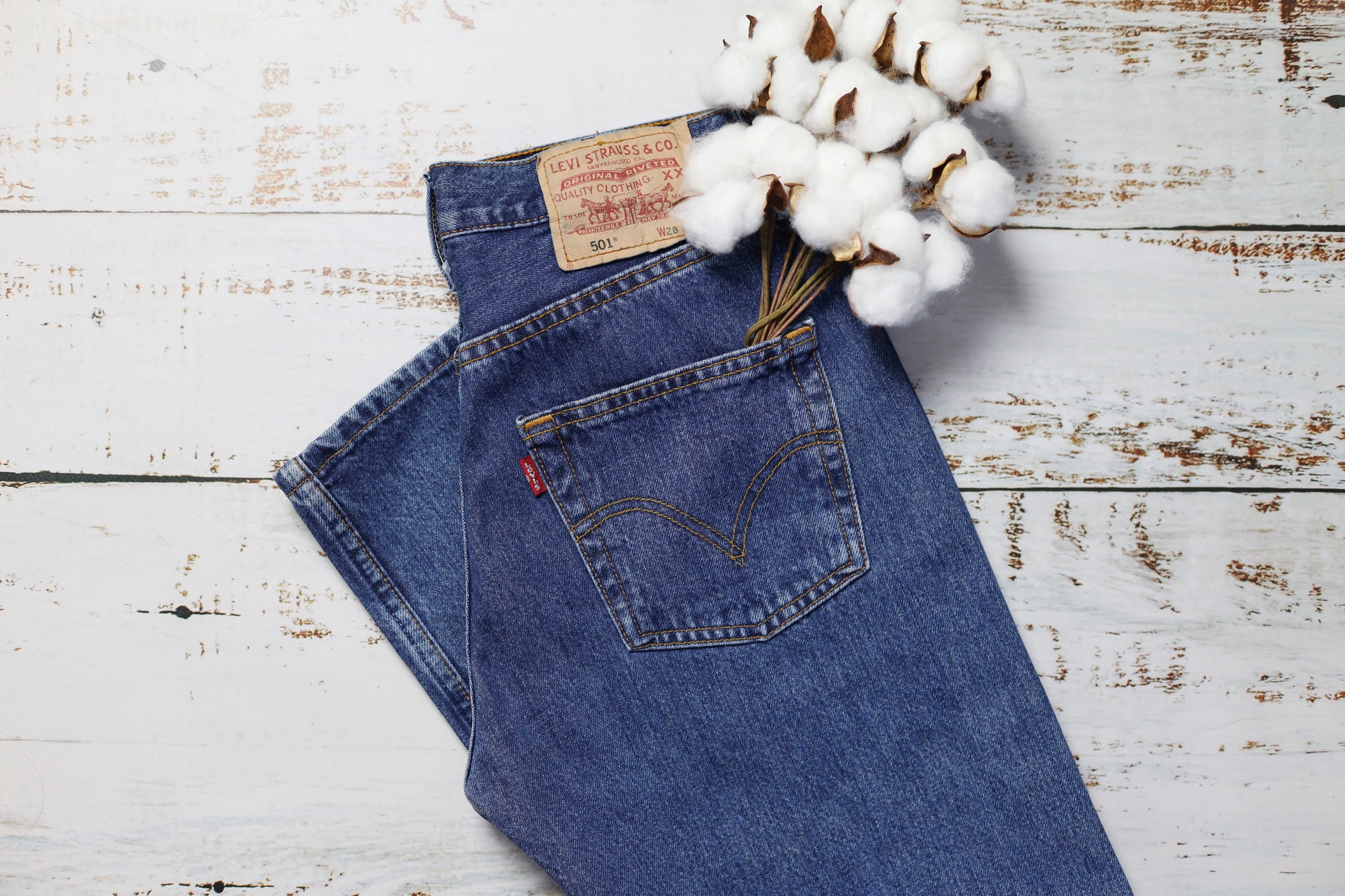 Levi's 501 Jeans 28 Mid Blue Levi Jeans in Size Small - Etsy