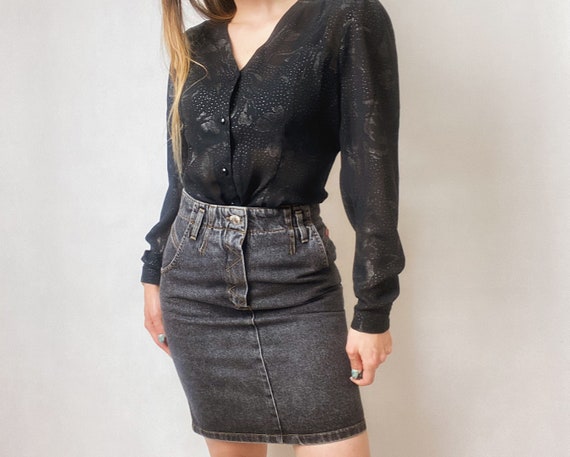 Black denim skirt outlet lee