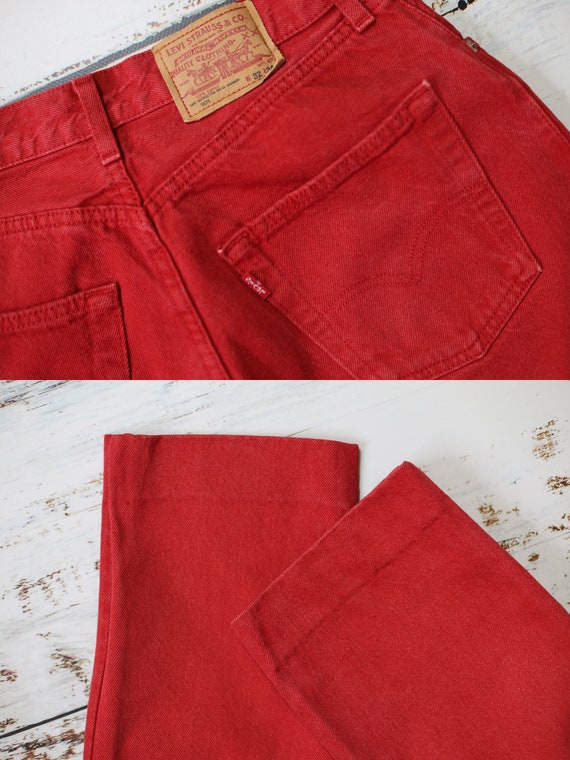 LEVI'S 901 Jeans Vintage Red Levis Jeans in Size W28 L29 - Etsy