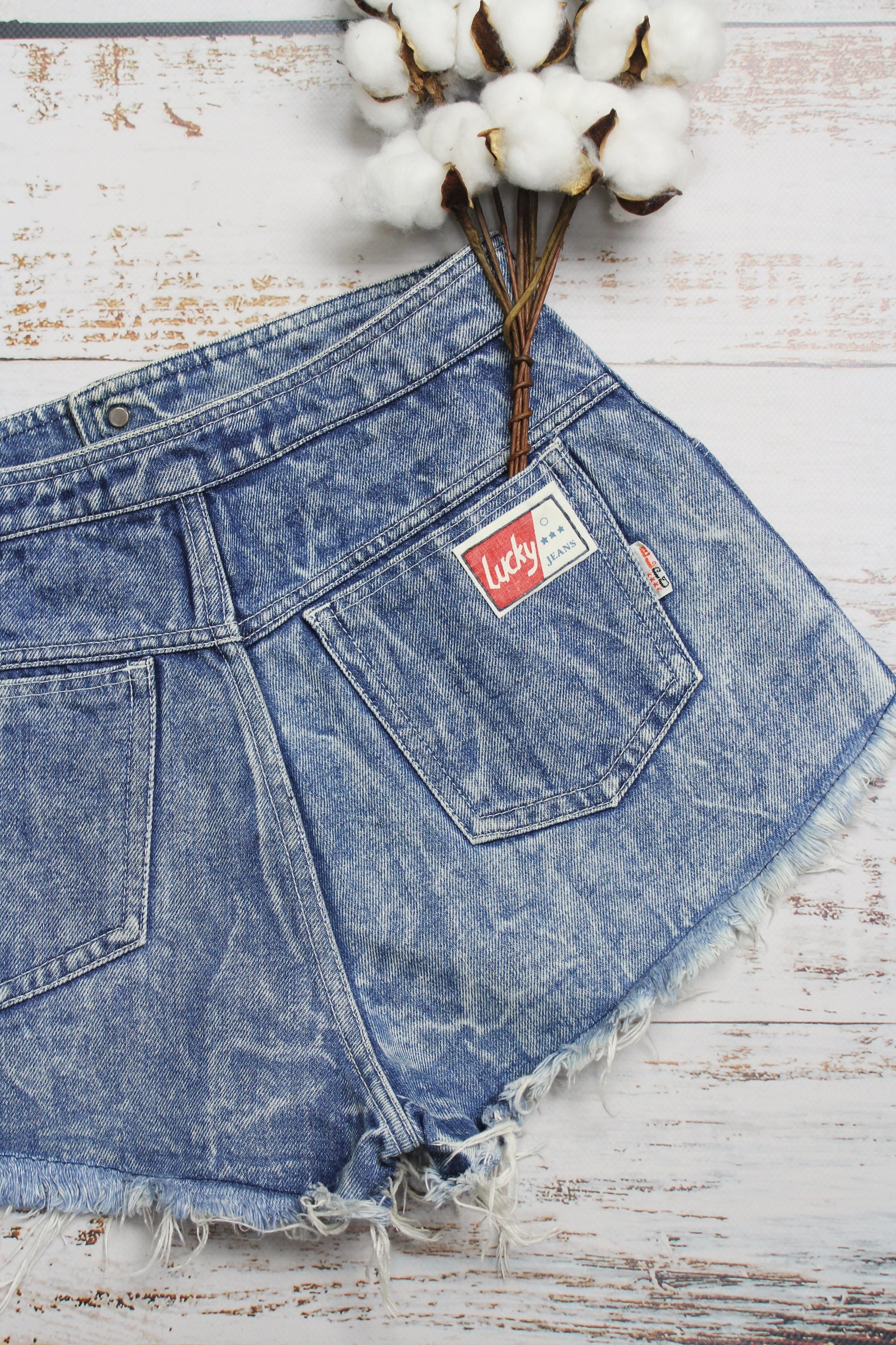 Acid Wash Denim Shorts, Vintage Cheeky Jean Shorts Size Small - Etsy