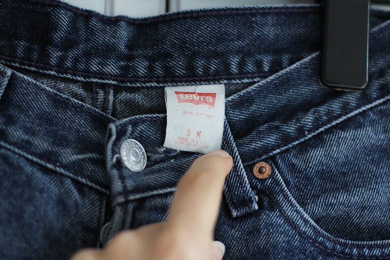 Vintage dark wash denim made in USA W27-28 90s Levi/'s 17501 jeans 501