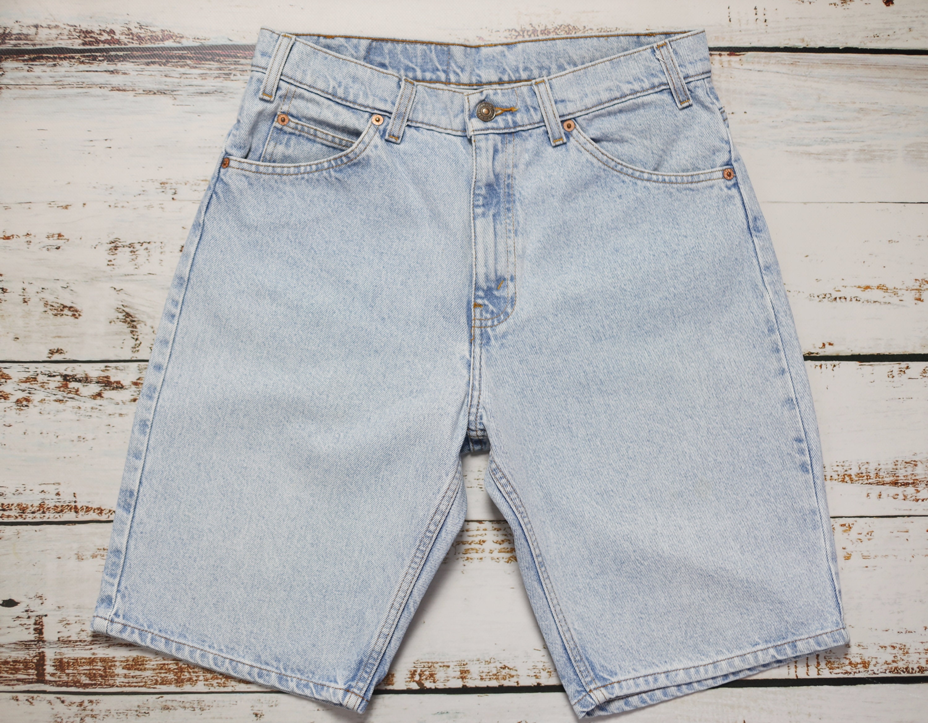 LEVI'S 550 Shorts W32 Light Blue Denim Bermudas in Size - Etsy