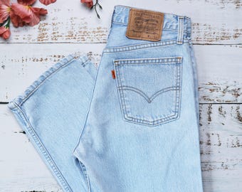 Vintage 90s Levi's 615 jeans size W30 L30, Light wash denim