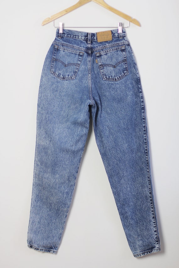 Levi's 573 acid wash jeans, Vintage ultra high ri… - image 6