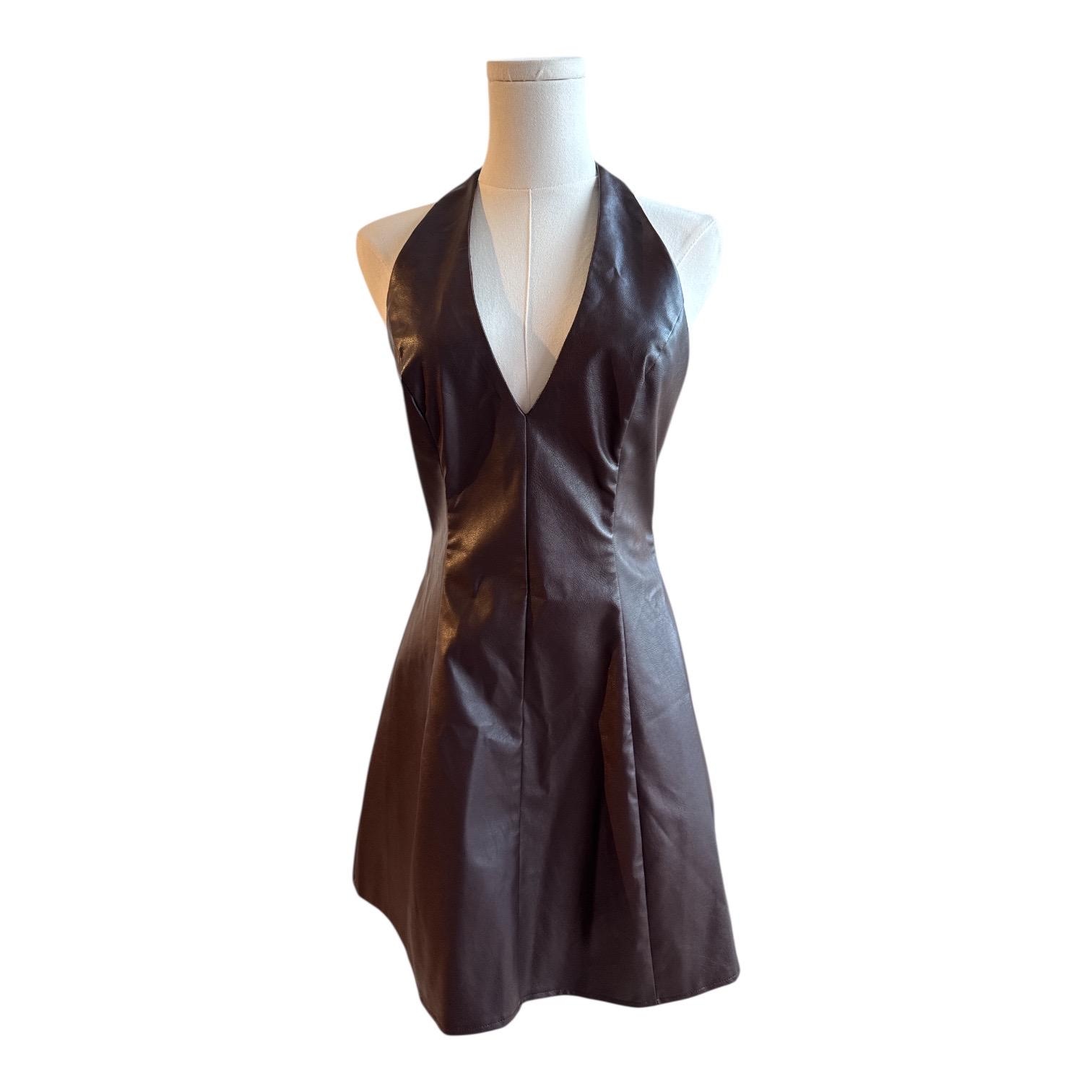 Leather Halter Dress - Etsy