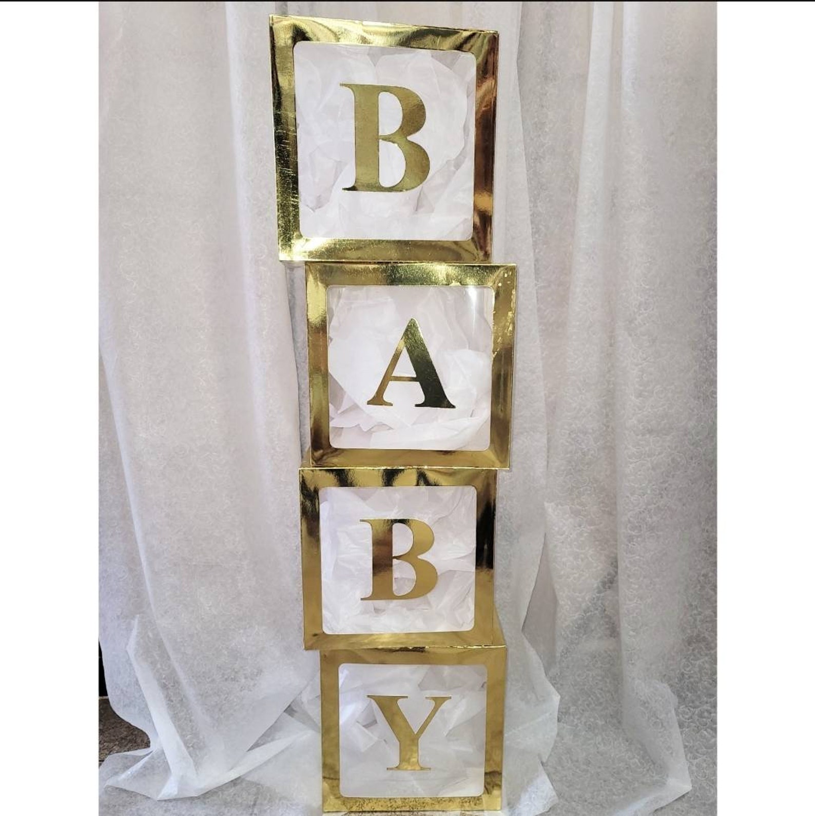Gold Foil Baby Blocks for Baby Shower Decor Etsy