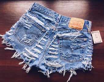 ripped levis shorts