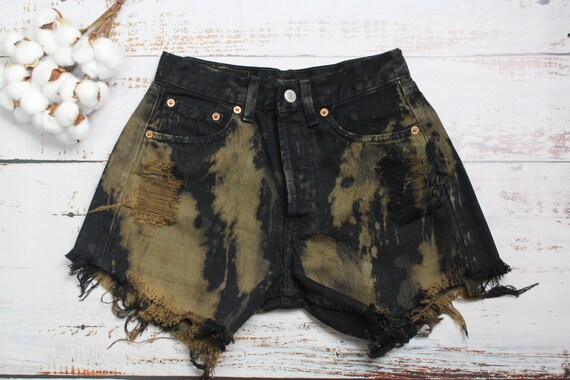 Bleached LEVI'S 501 Shorts High Rise 
