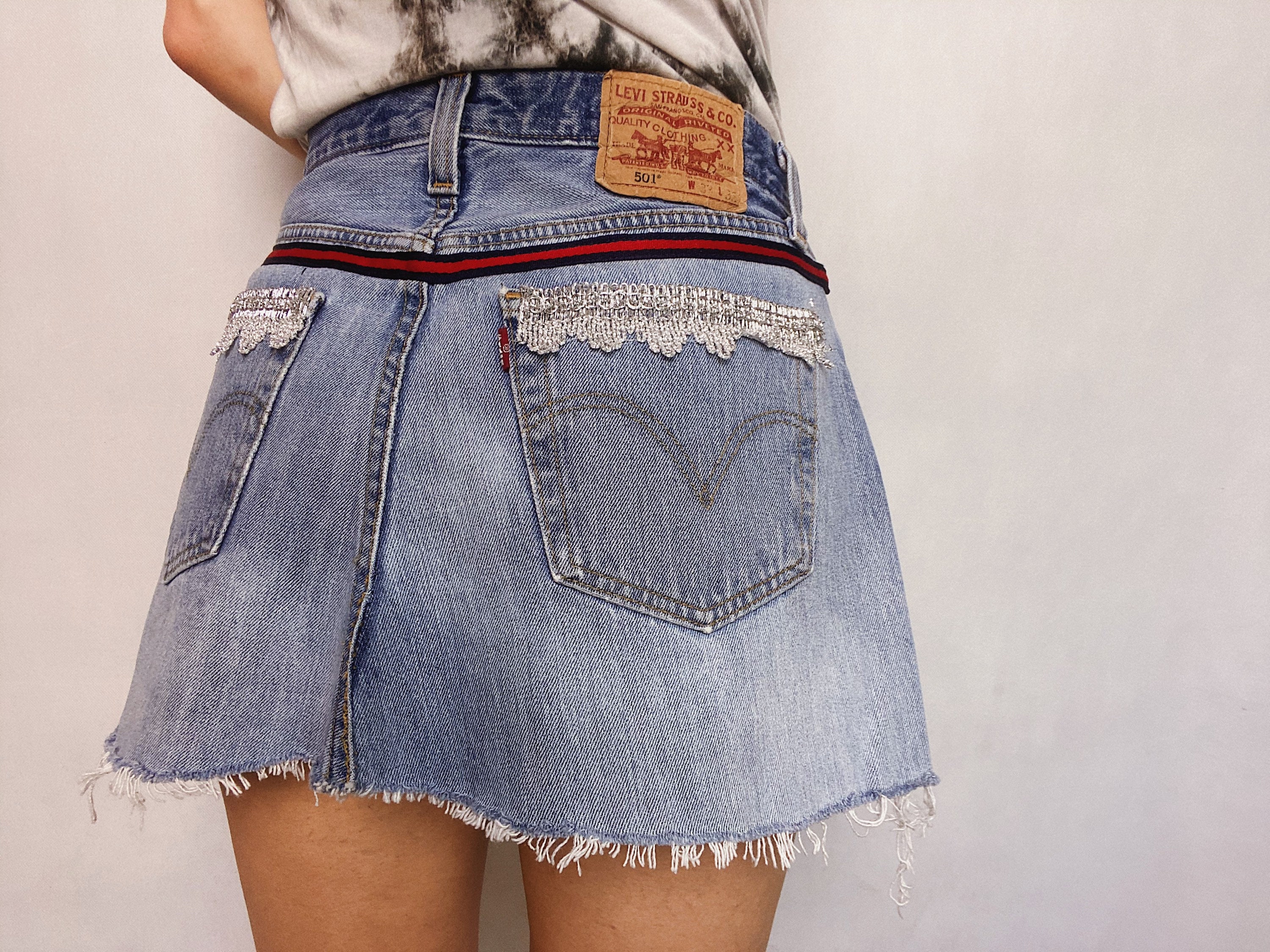 levi denim skirt next