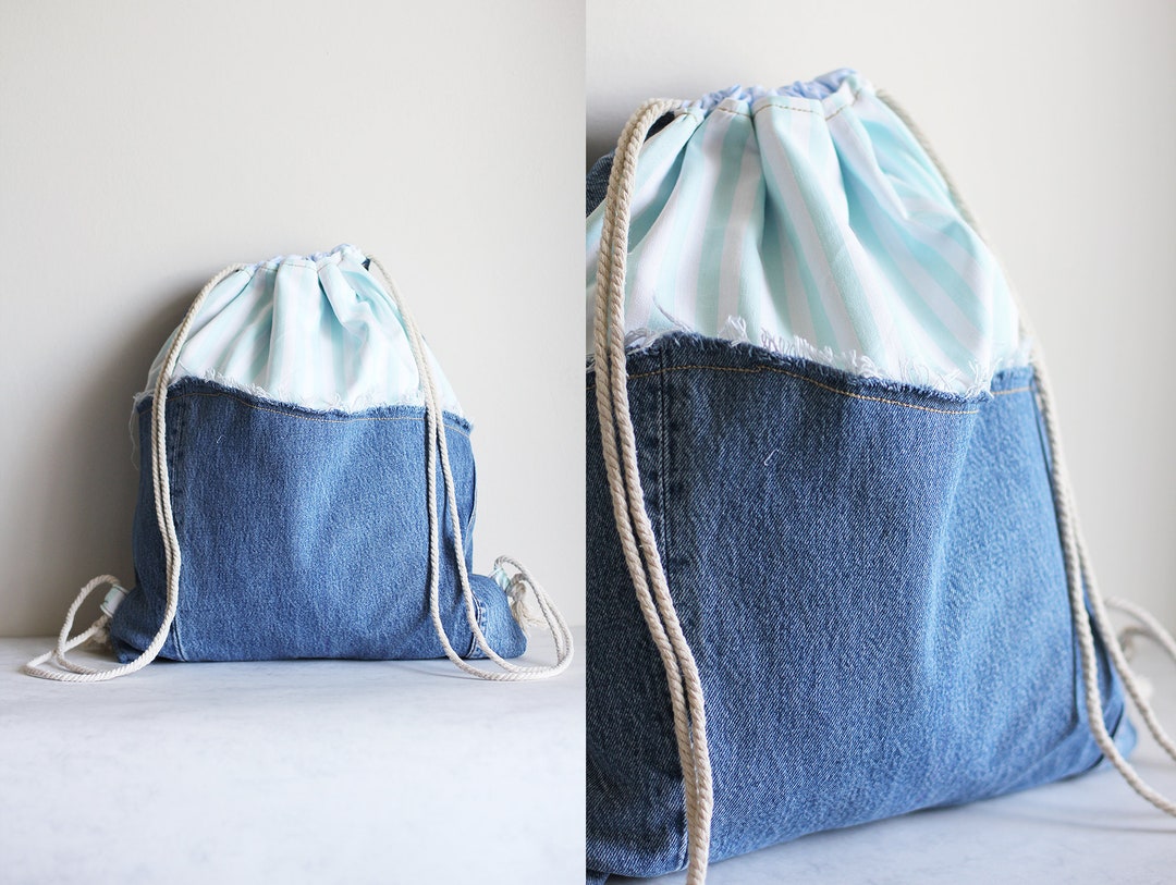 【EMIS】PIGMENT STRING BACKPACK-BLUE Custom Polyester Drawstring Bags -14-in. x 18-in. TDB105